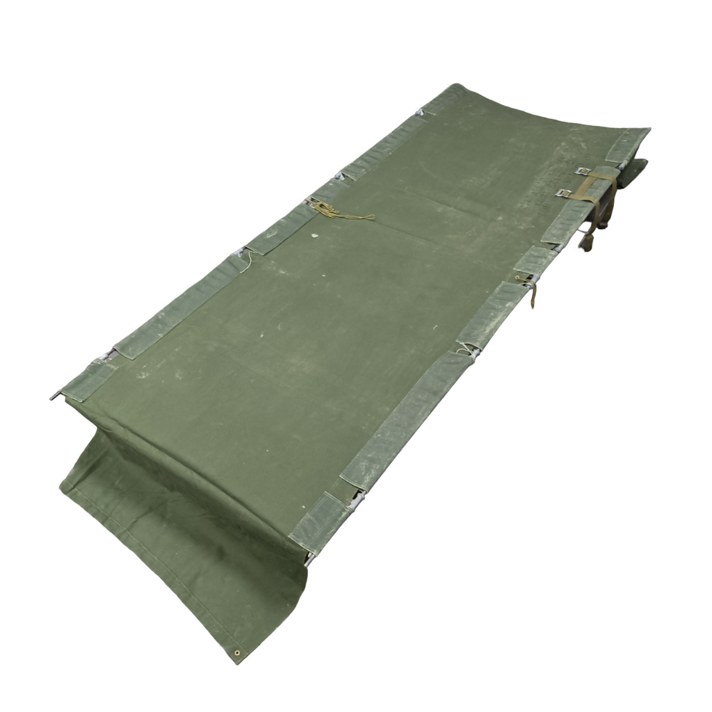 British Army Folding Canvas Camp Bed