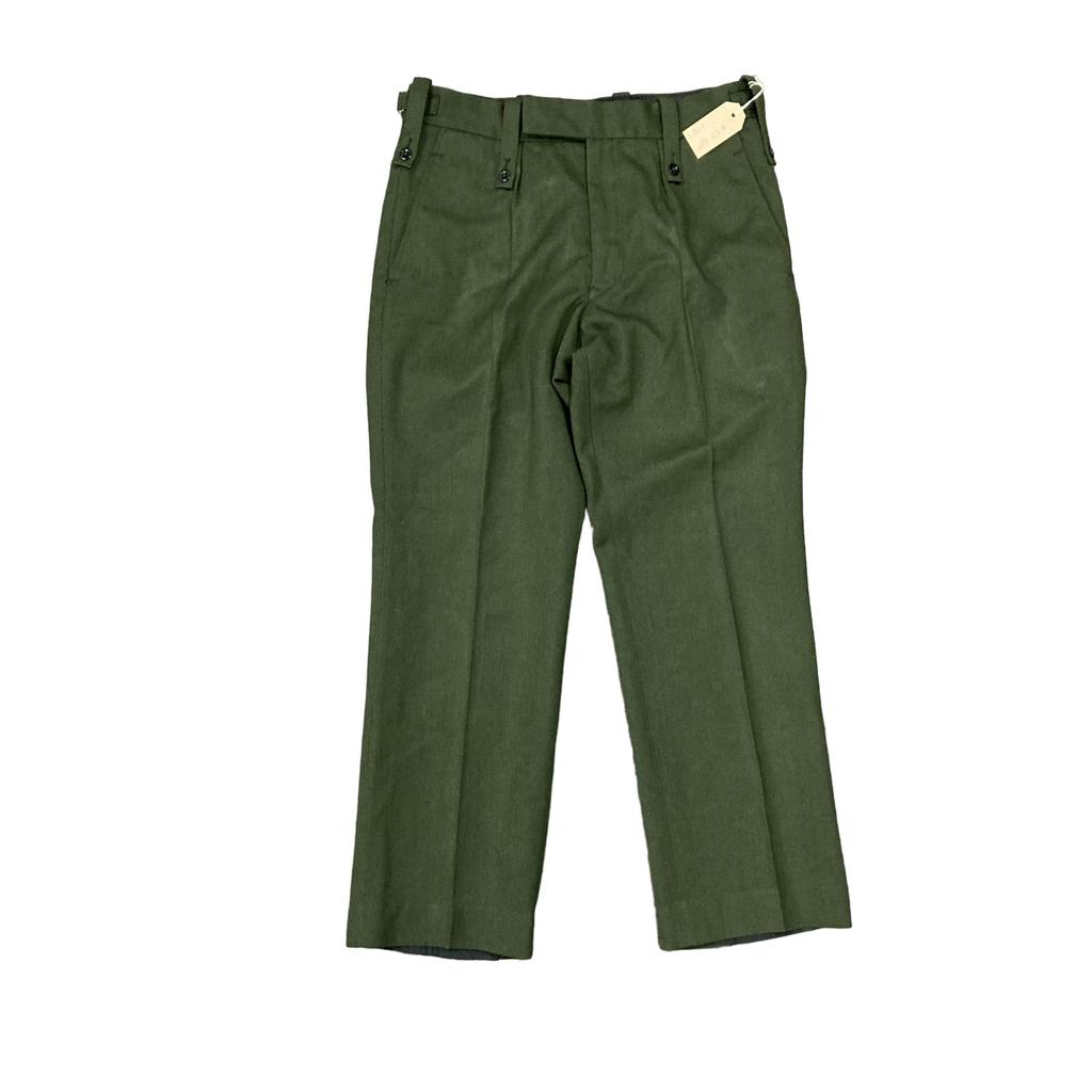 British Army Barrack Dress Trousers Vintage Green Work Slacks  - W31 L28 [LE01]