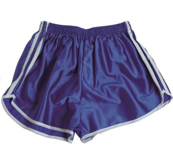 French Army Blue Sports Shorts with white stripes