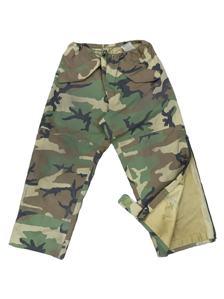 US Army Waterproof Goretex Woodland Trousers with leg zip