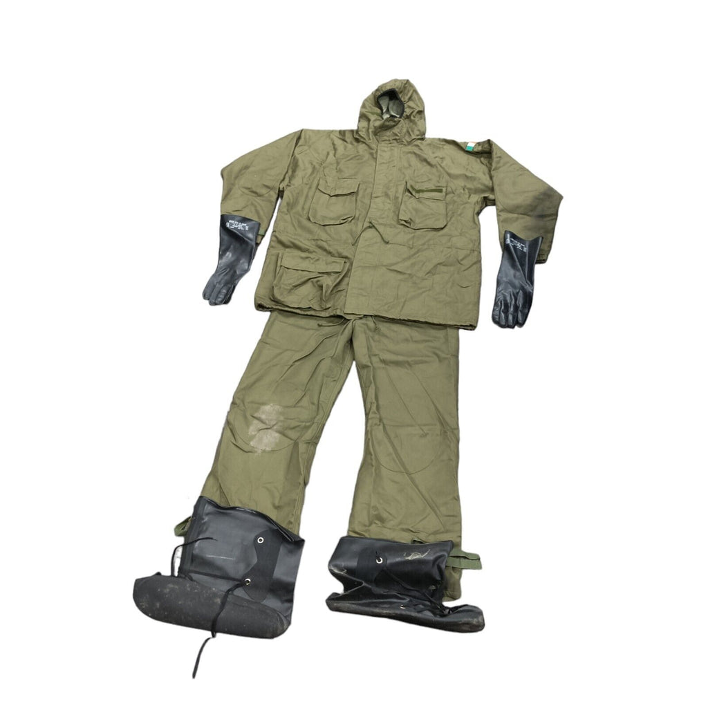 Genuine IRISH DEFENCE FORCES Complete NBC Protective Suit CBRN Kit Bag - Size XL