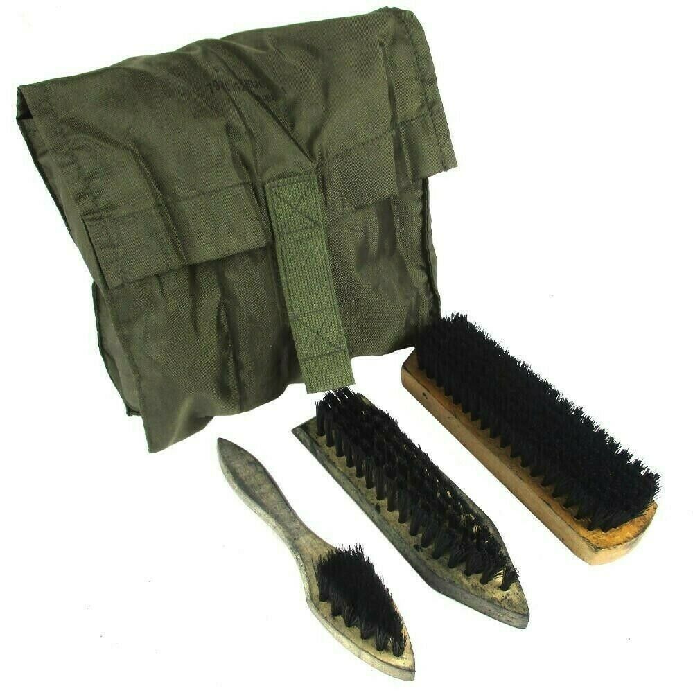 German Army Surplus Boot Cleaning Set with brushes