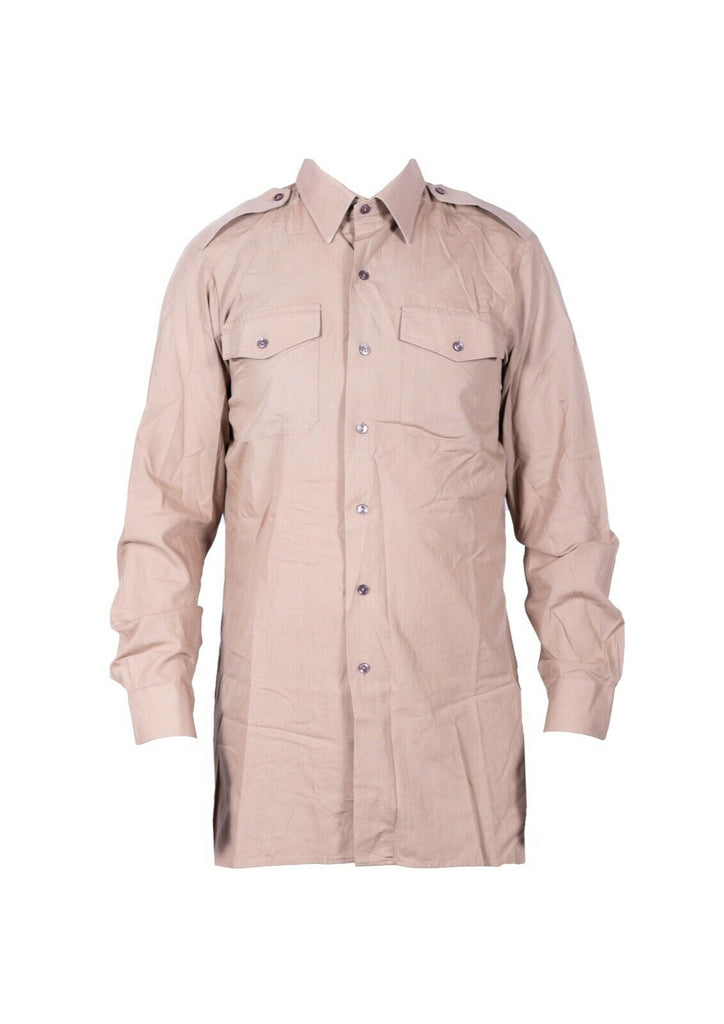 British Army No.2 1980 pattern Long Sleeve Shirt with shoulder epaulettes and 2 chest pockets