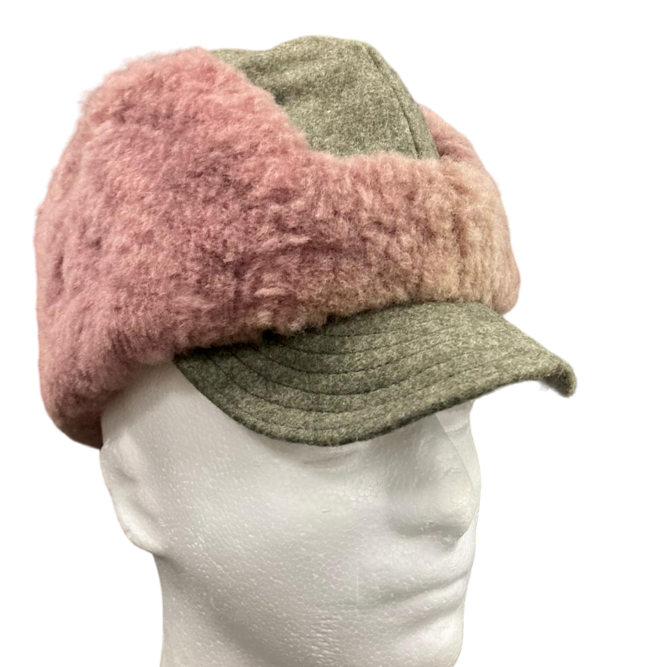 Swedish Army M43 Wool Trapper Hat with large ear flaps
