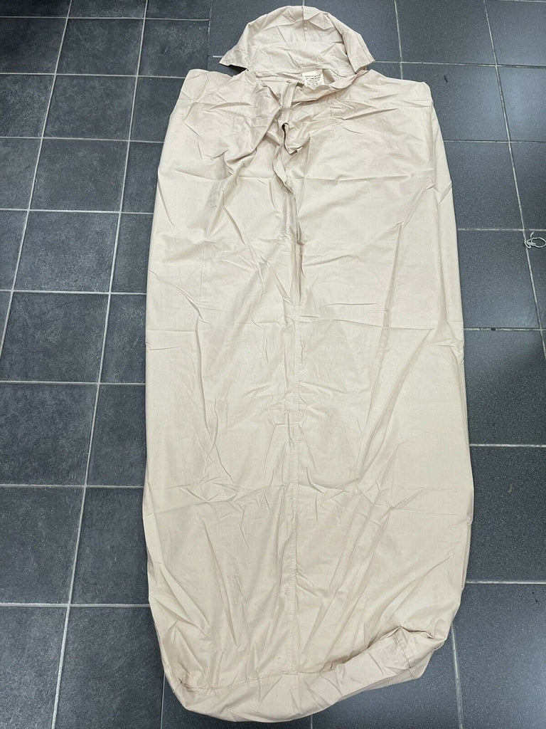 British Army Tanned Sleeping Bag Liner with hood