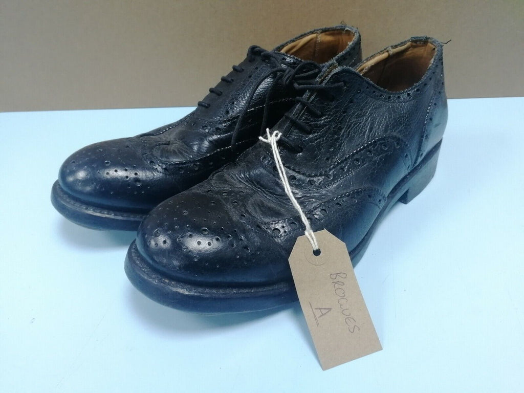 British Army Issue Scottish Highland Leather Brogues with metal heals and metal front horseshoe 