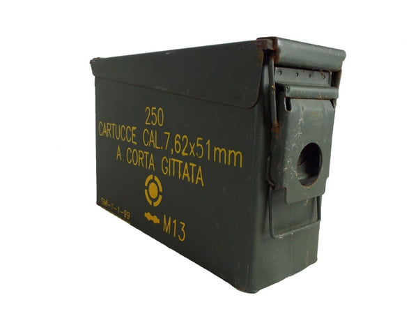 NATO Army Surplus 30 Cal 7.62mm Ammunition Tin