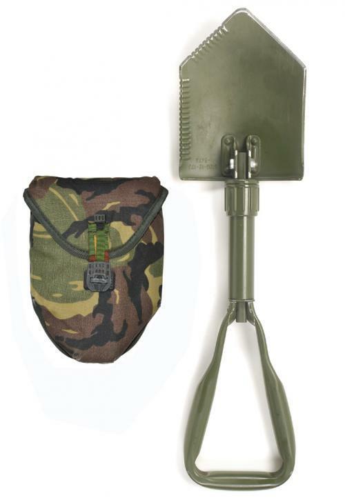 Dutch Army Folding Shovel with DPM Pouch