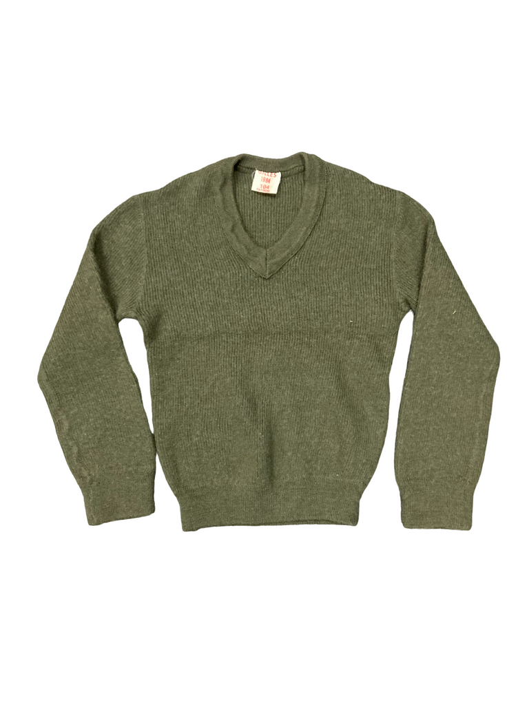 French Army V-Neck Wool Jumper [LA01]