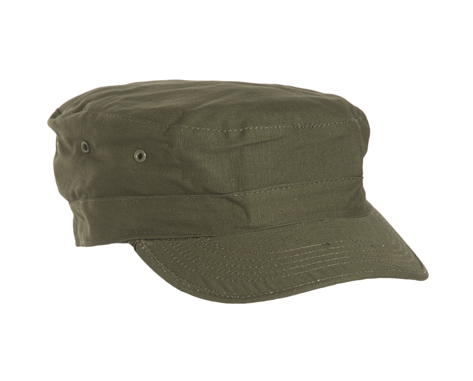 US Army Style Ripstop Field Cap - Olive Green