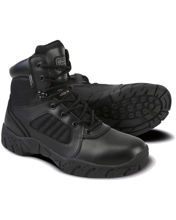 Kombat 6 Inch Black Leather Tactical Pro Boot with oil resistant soles