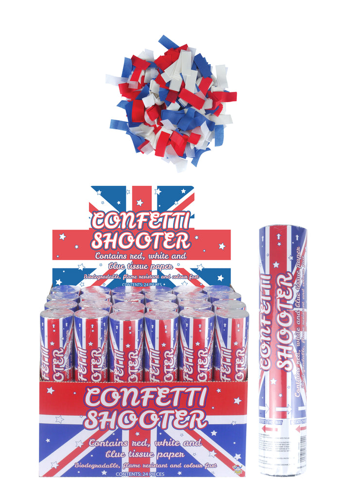 Union Jack Confetti Shooter (20cm pack of 1)
