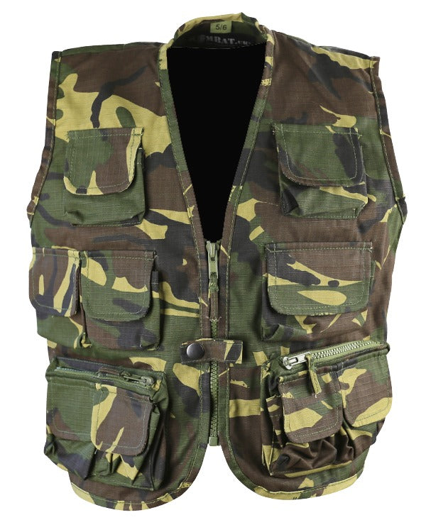 Kombat Kids DPM Camo Tactical Vest with 11 pockets