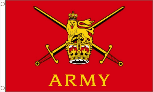 British Army Red Flag with 2 metal eyelets