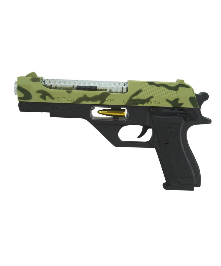 Toy Camo Pistol with flashing lights