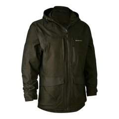 Olive Green Deerhunter Chasse Jacket with drawstrings and detachable hood