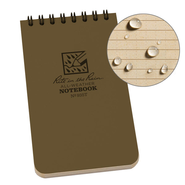 Rite in the Rain Waterproof Notebook Tan
