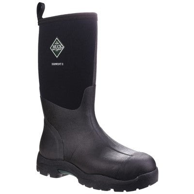 Muck Boot Derwent II Black Wellington Boot with reinforced ankle and toe