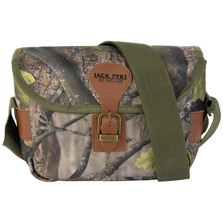 Jack Pyke RealTree Evo Cartridge Bag with traditional buckle and adjustable straps