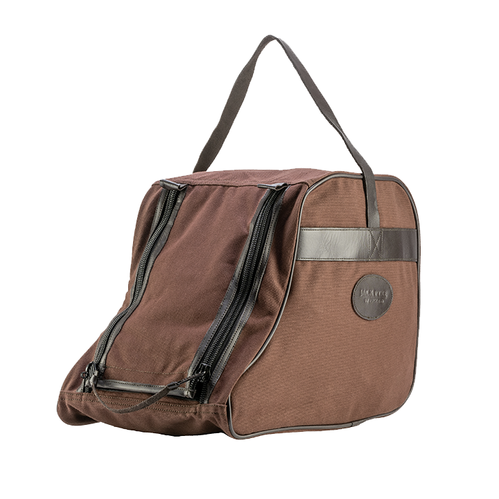 Jack Pyke Brown Canvas Walking Boot Bag with velcro and carrying handles