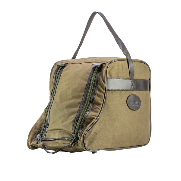 Jack Pyke Green Canvas Walking Boot Bag with velcro and carrying handles
