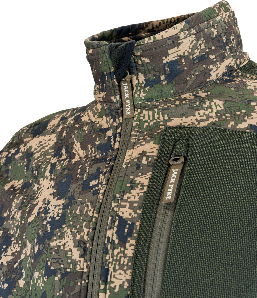 Jack Pyke Digicam Softshell Waterproof Jacket with zipped pockets