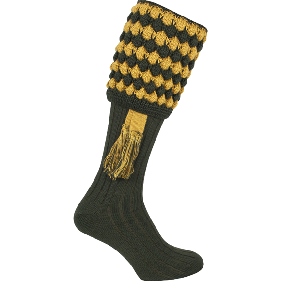 Jack Pyke Pebble Sock - Green with garters