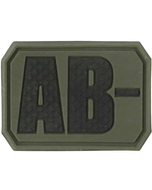Blood Group Patch AB- with hook and loop fastener back