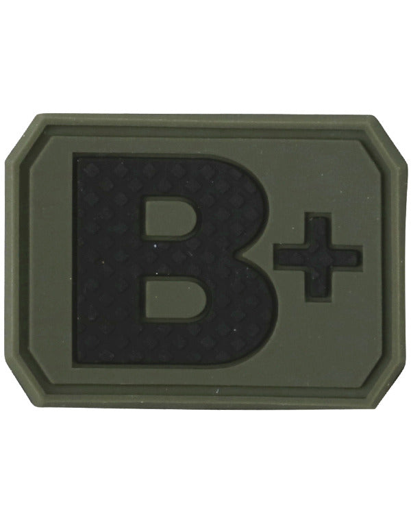 Blood Group Patch B+ with hook and loop fastener back