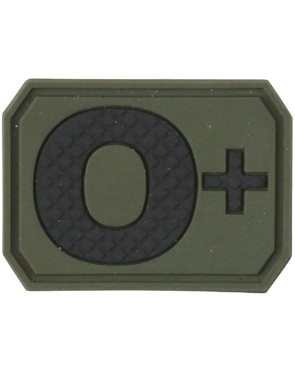 Blood Group Patch O+ with hook and loop fastener back
