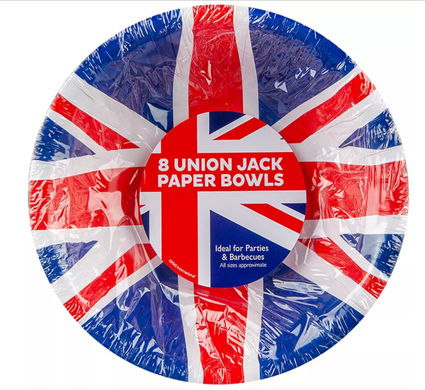 Union Jack Paper Bowls (8 Pack)