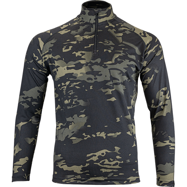 Black Camo Viper Mesh Tech Armour Wicking Top with 1/4 zip