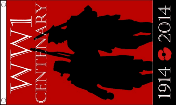 WW1 Centenary Flag with 2 eyelets