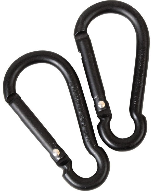 8mm black carabiners