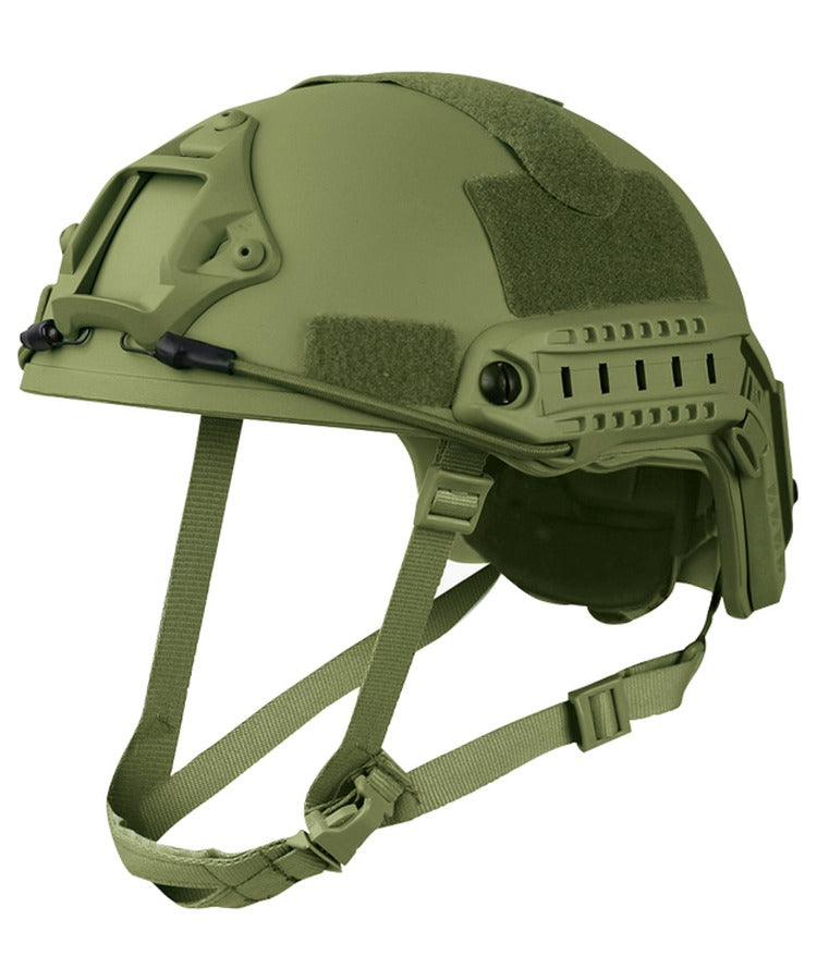 Kombat Olive Green Fast Helmet Replica with chin straps 