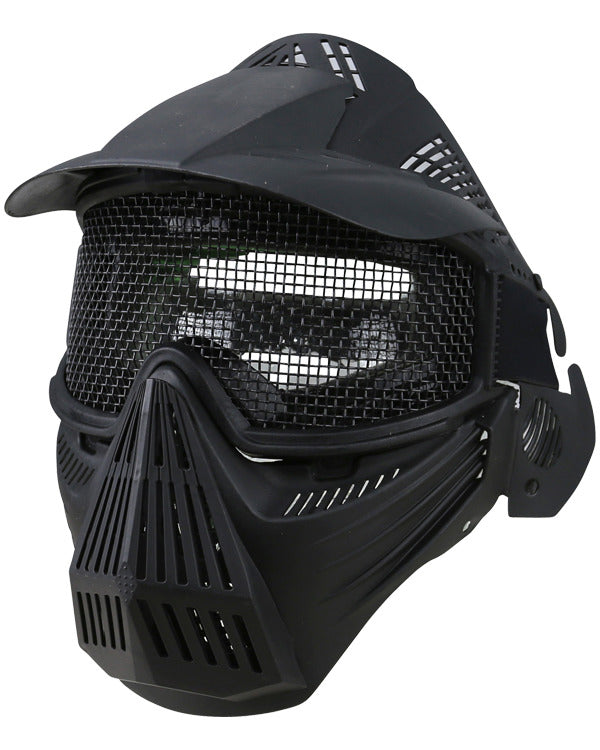 Kombat Full Face Black Mesh Mask with adjustable straps
