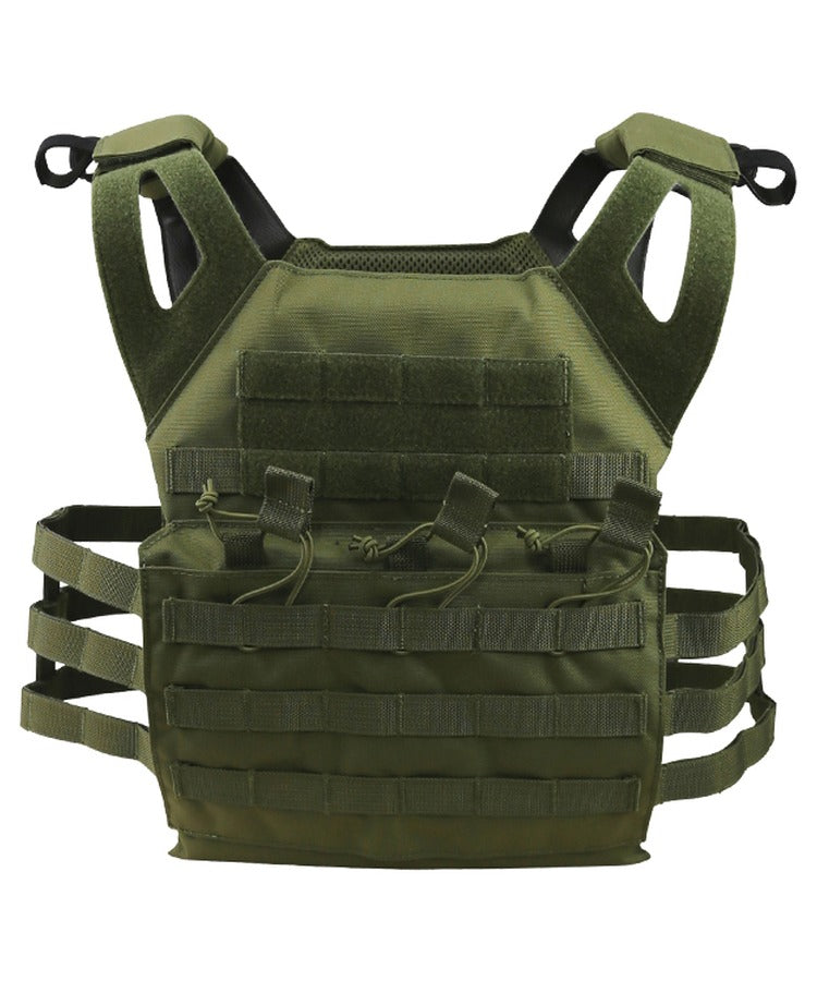 Kombat Olive Green Spec-Ops Jump Plate Carrier with padded shoulder and adjustable straps