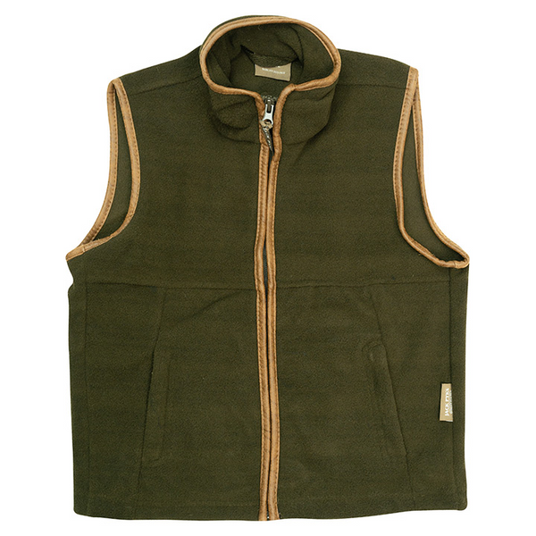 Jack Pyke Olive Green Junior Countryman Fleece Gilet with zipped pockets