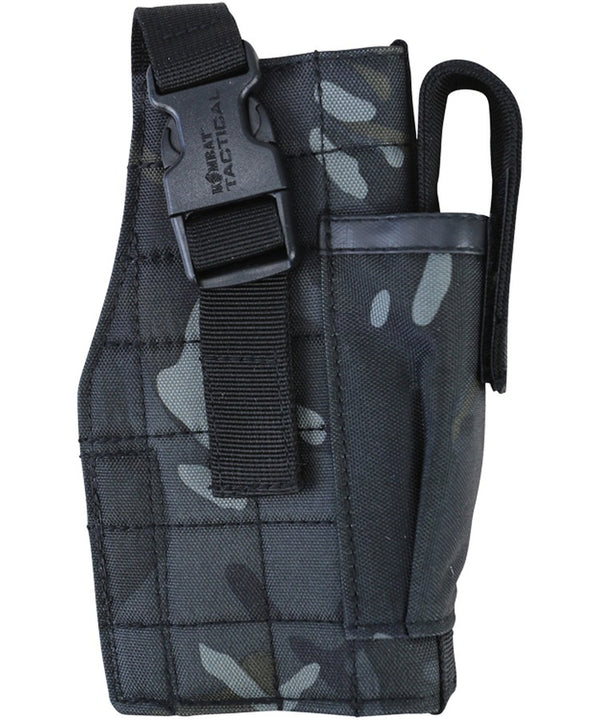 Kombat BTP Black Camo Molle Gun Holster with Mag Pouch