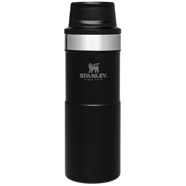 Stanley Classic Trigger Action Travel Mug Black 0.35 Litre Leakproof