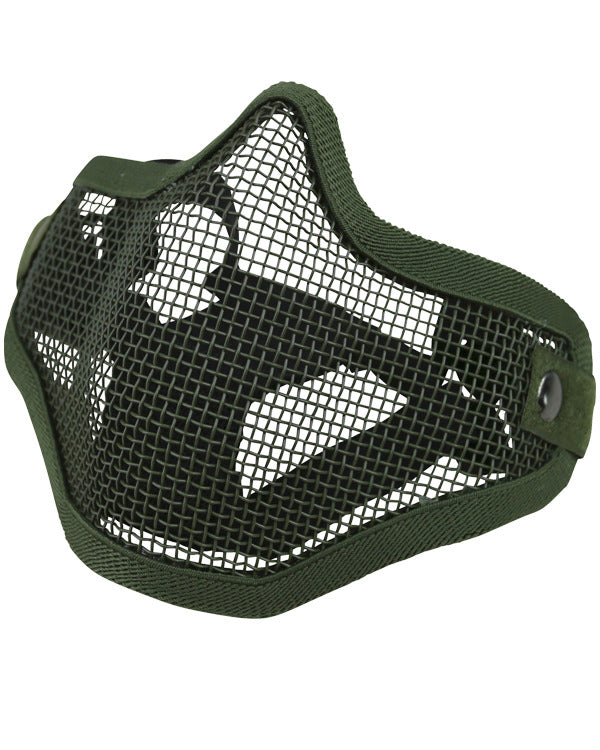 Kombat Olive Green Tactical Face Mask with adjustable elastic straps
