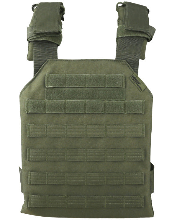 Kombat Olive Green Spartan Plate Carrier with quick release buckle system and adjustable straps
