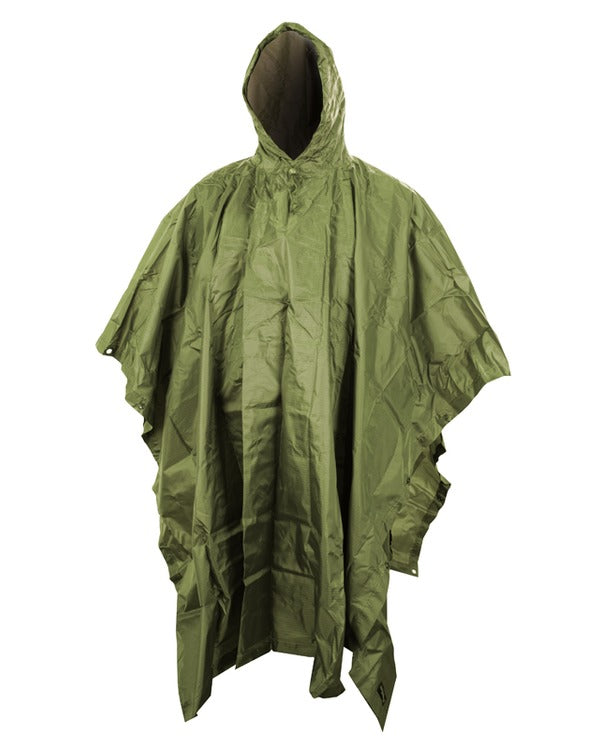 Kombat US Style Poncho with hood Olive Green
