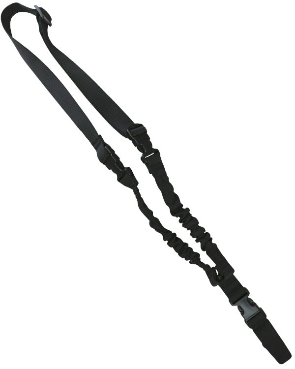 Kombat Black Single Point Adjustable Bungee Sling with quick release buckles