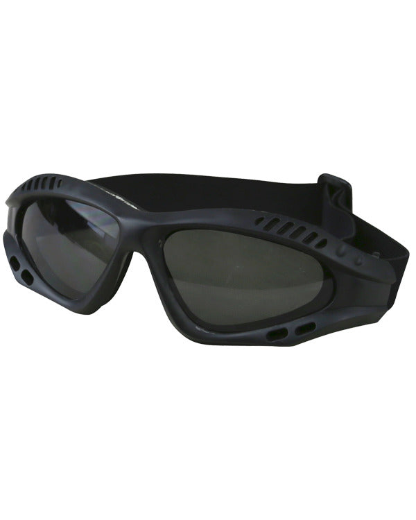 Kombat Black Spec-Ops Glasses with adjustable elastic strap