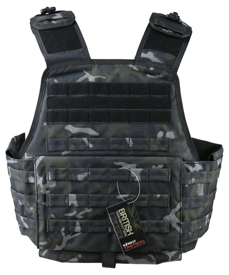 Kombat BTP Black Camo Viking Molle Battle Platform with side utility pouches and quick release buckles